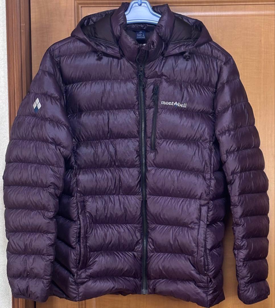人気　mont-bell パープル　ダウンジャケットXLサイズ　防寒