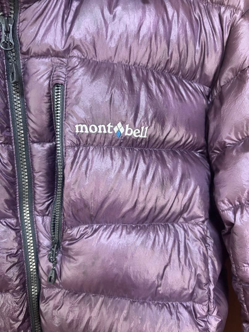 人気　mont-bell パープル　ダウンジャケットXLサイズ　防寒