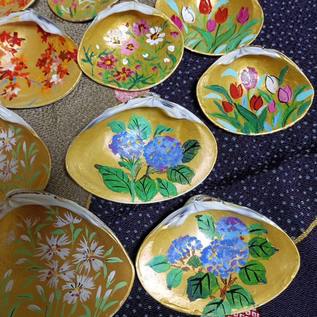 江戸友禅　貝合わせ　 7組セット