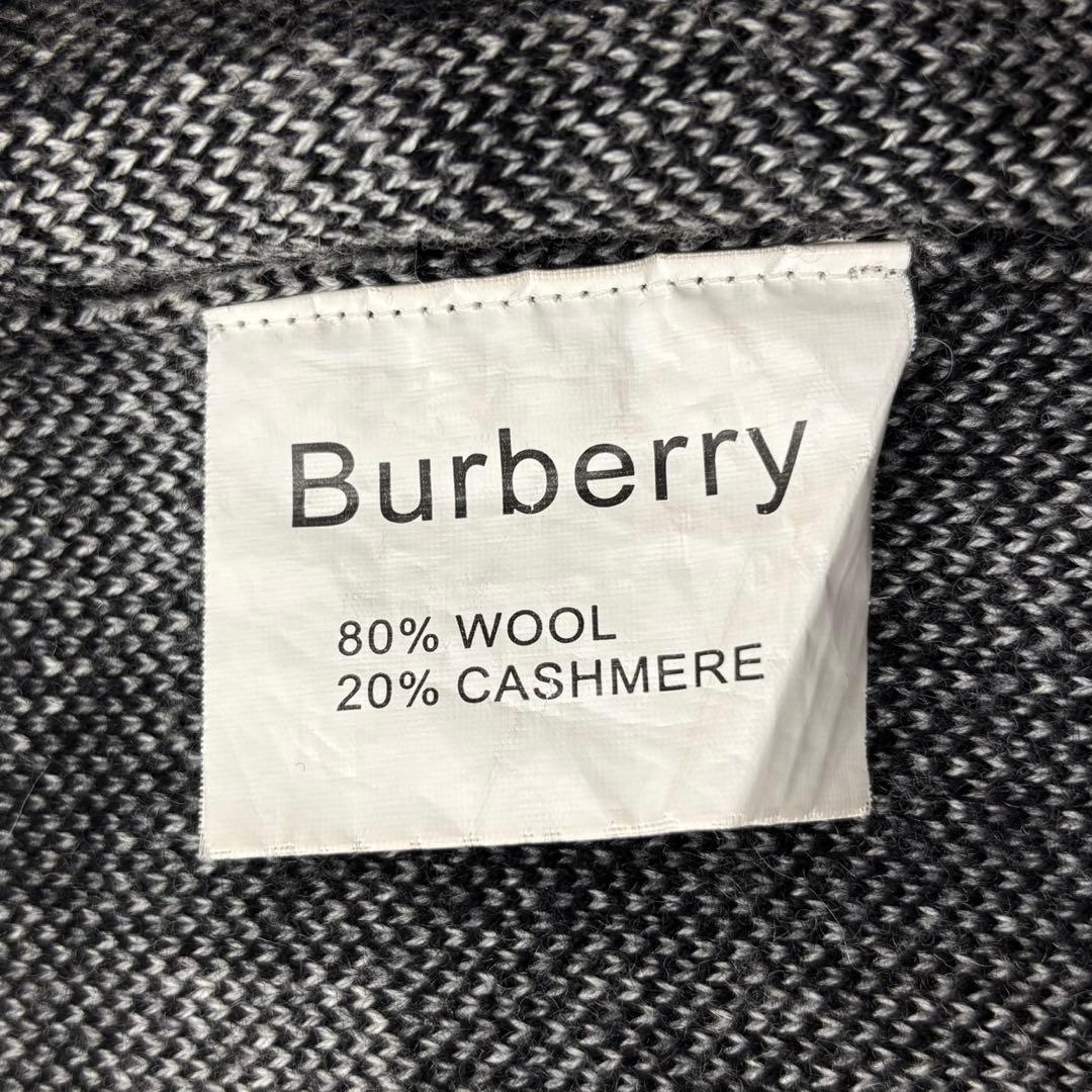 美品✨希少デザイン　バーバリーロンドン　ニットコート　カシミヤ混　メガチェック