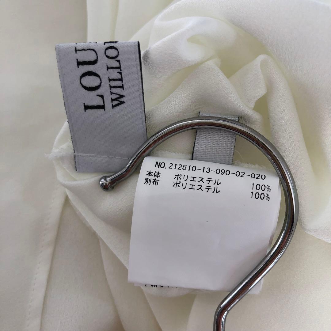 LOULOU WILLOUGHBY ヨーリューフリルタイブラウス オフホワイト