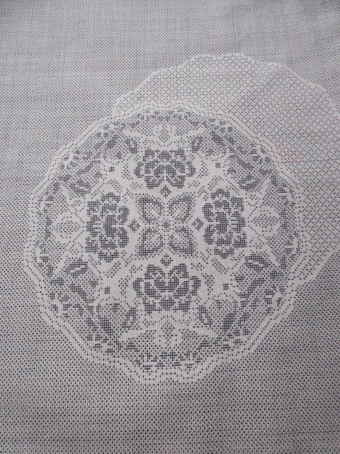 新古品！三越製＊白大島紬＊９マルキ＊本場大島紬＊鏡裏文＊着物＊１６０ｃｍ＊裄６２