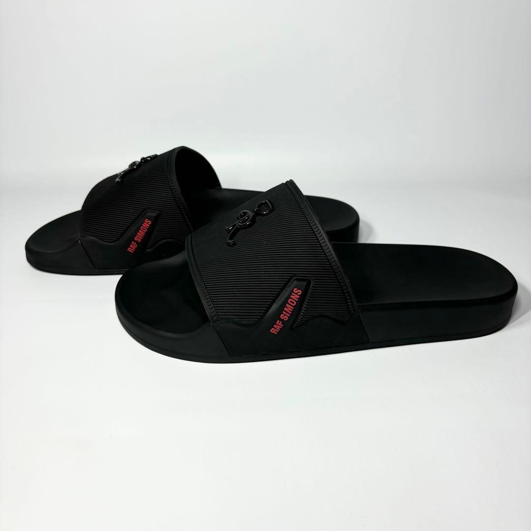 新品 Raf Simons Astra Slide Black Red EU40