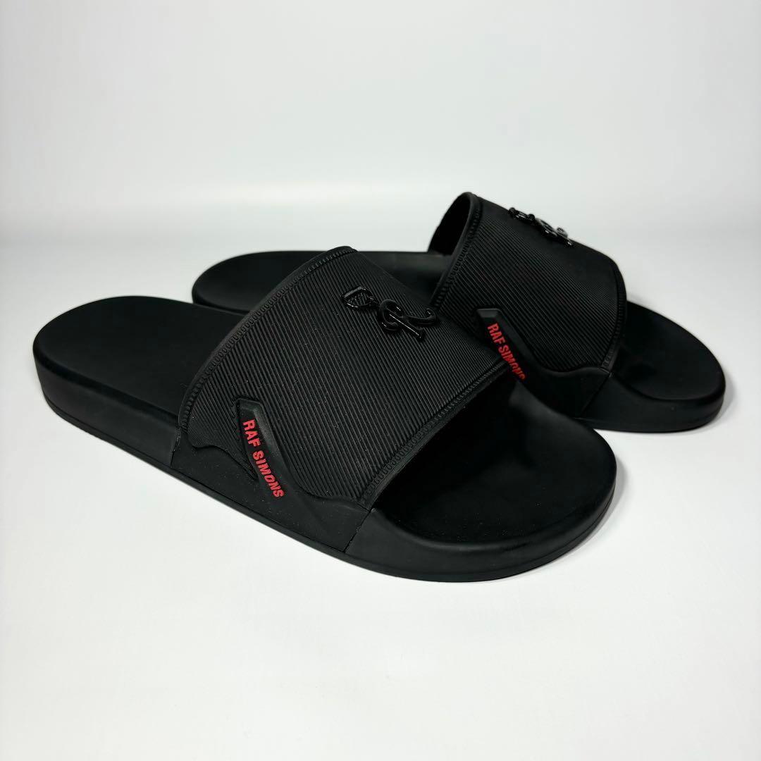 新品 Raf Simons Astra Slide Black Red EU40