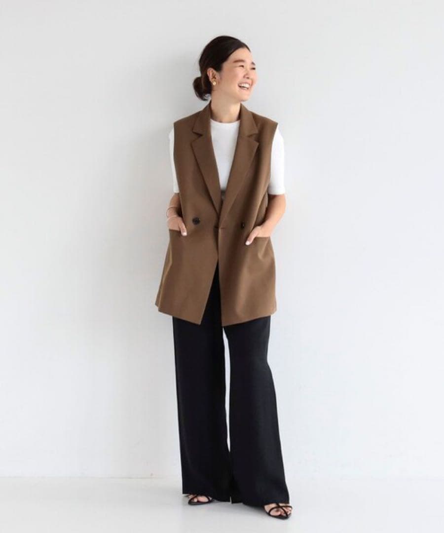 未使用近　デミルクスビームス　ドライツイル 2ボタン ジレ