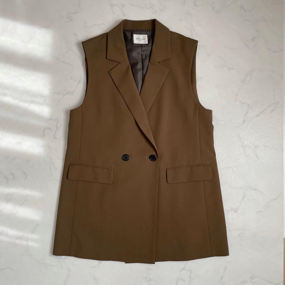 未使用近　デミルクスビームス　ドライツイル 2ボタン ジレ