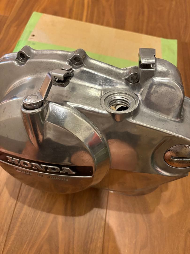 cb250t cb400t 純正　クラッチカバー　美品　バレル研磨　メ