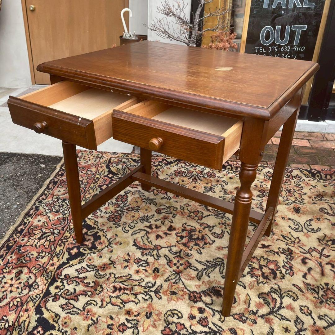 木製パーソナルデスク　アンティーク調