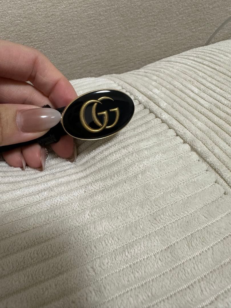 GUCCI ブラック GGロゴベルト 調整可能
