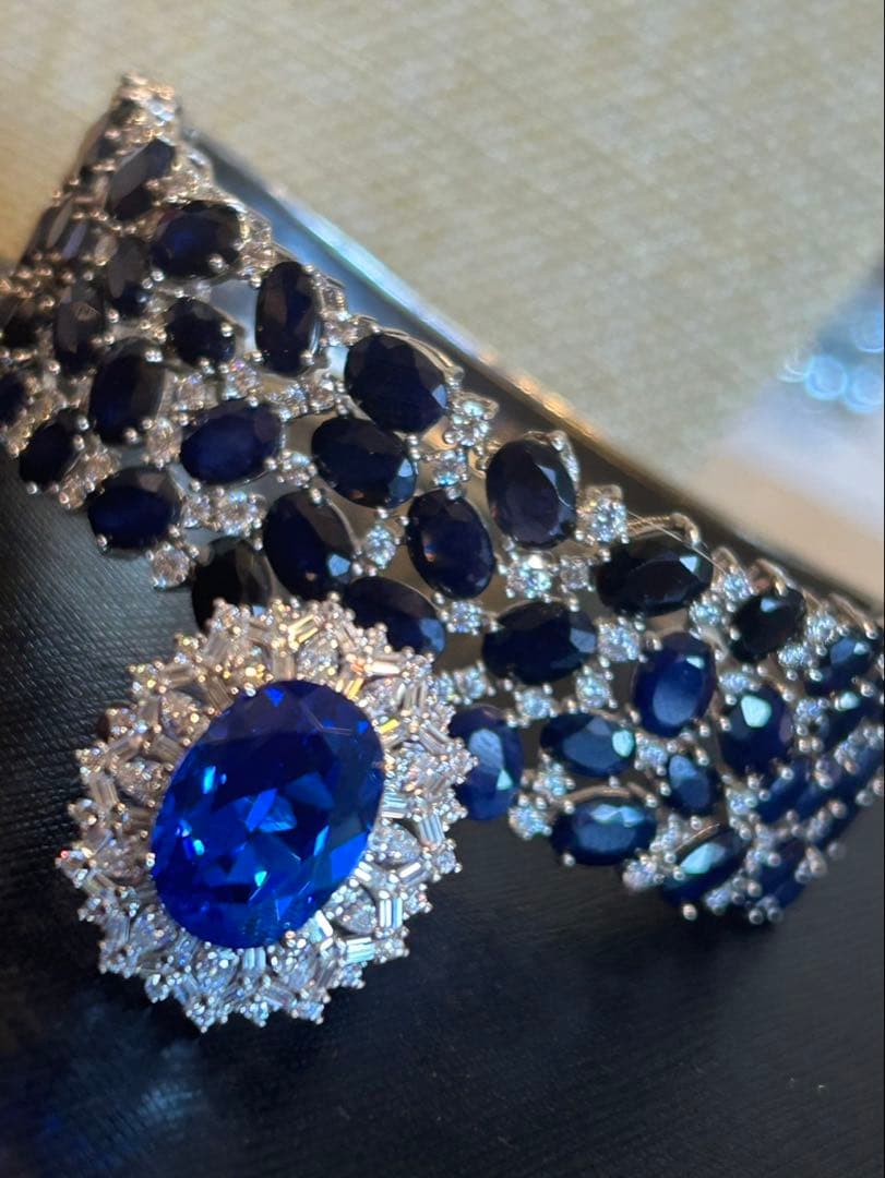 タ*ん様 天然石サファイアゴージャスバングル￼ +セットアップリング