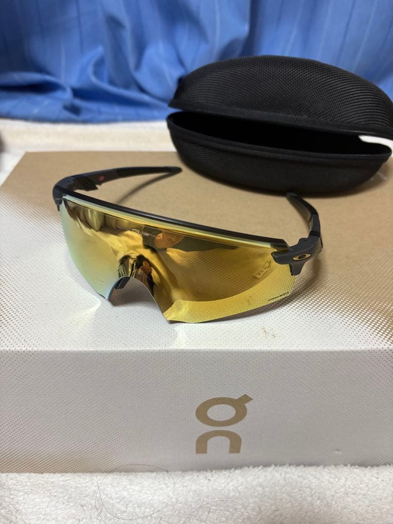 メ*ん様 OAKLEY encoder スポーツサングラス ゴールドミラー