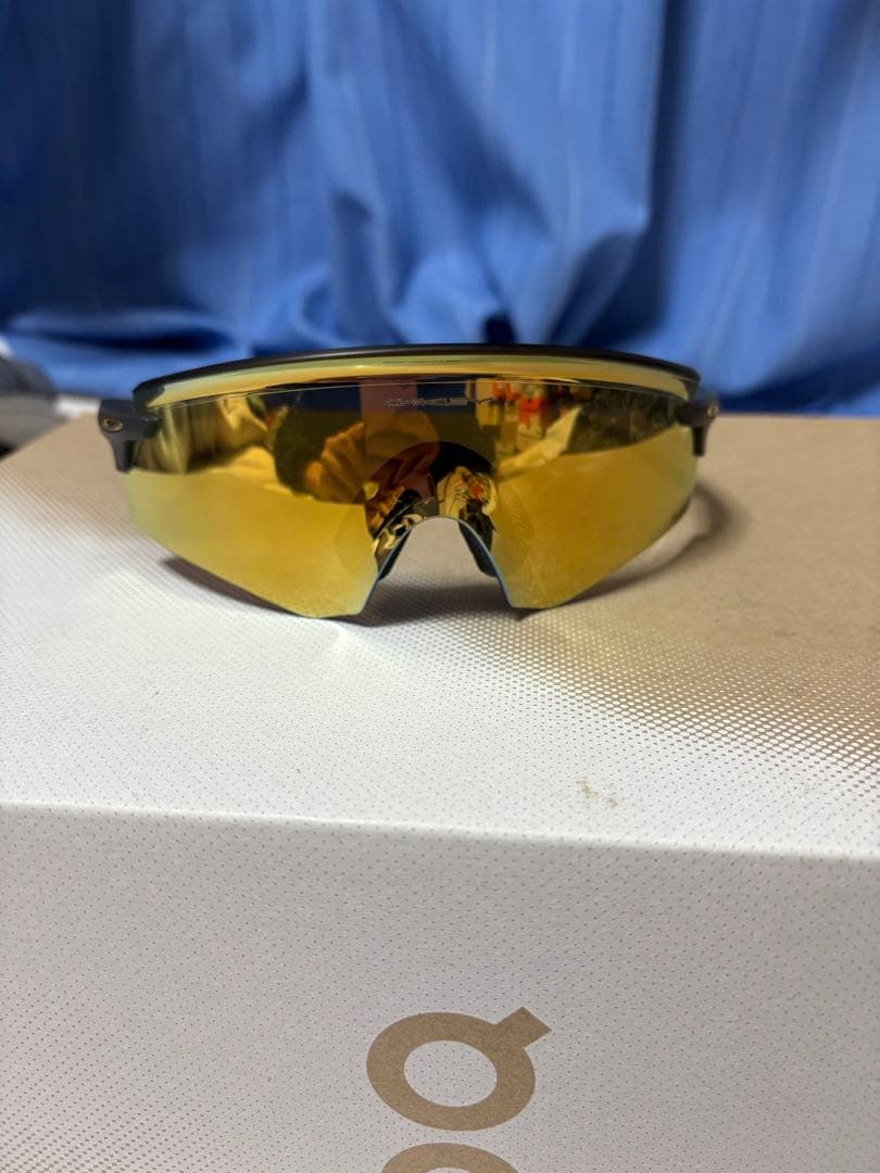 メ*ん様 OAKLEY encoder スポーツサングラス ゴールドミラー