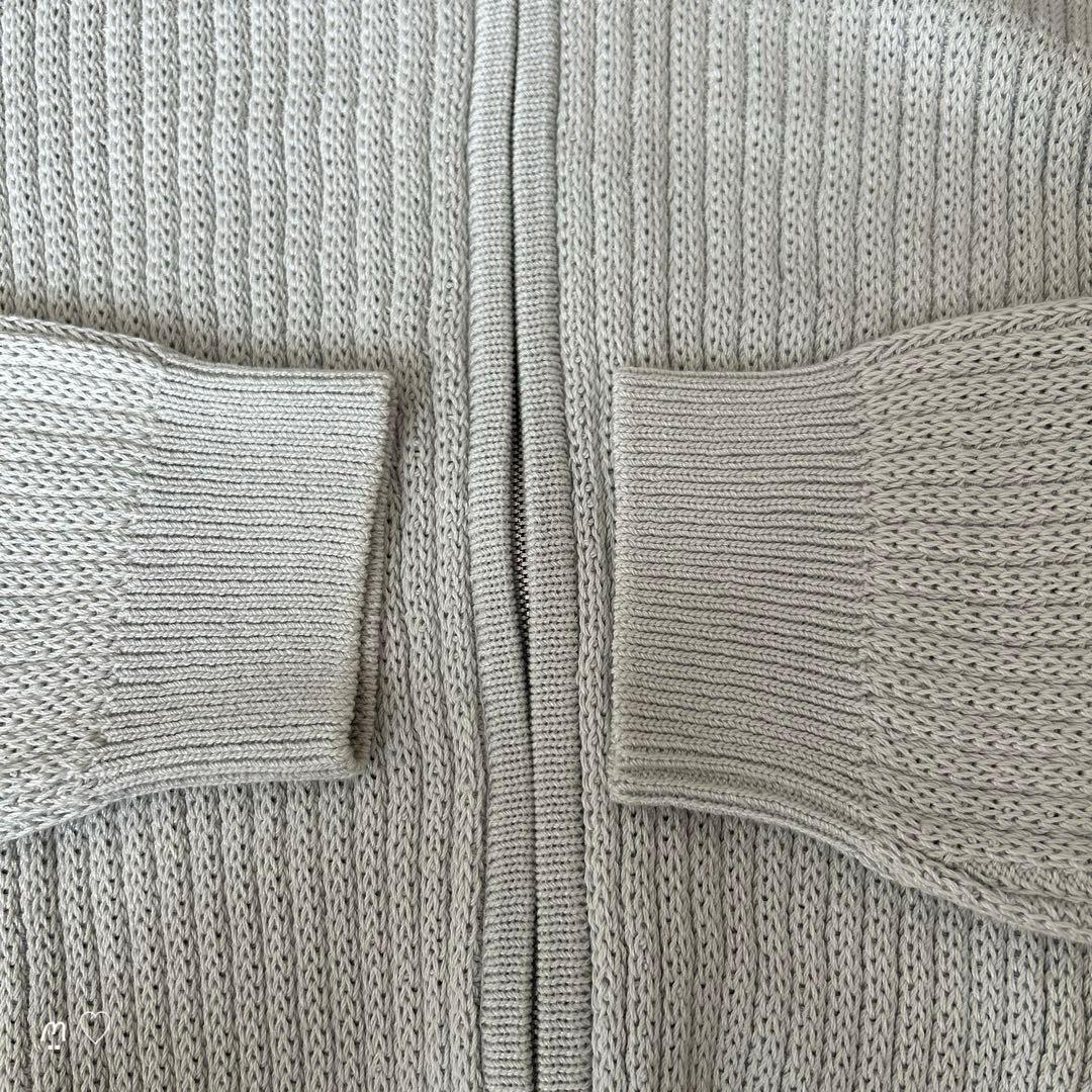 フォクシー　コットンシルクニットパーカー　フーディファン　38　アイスブルー