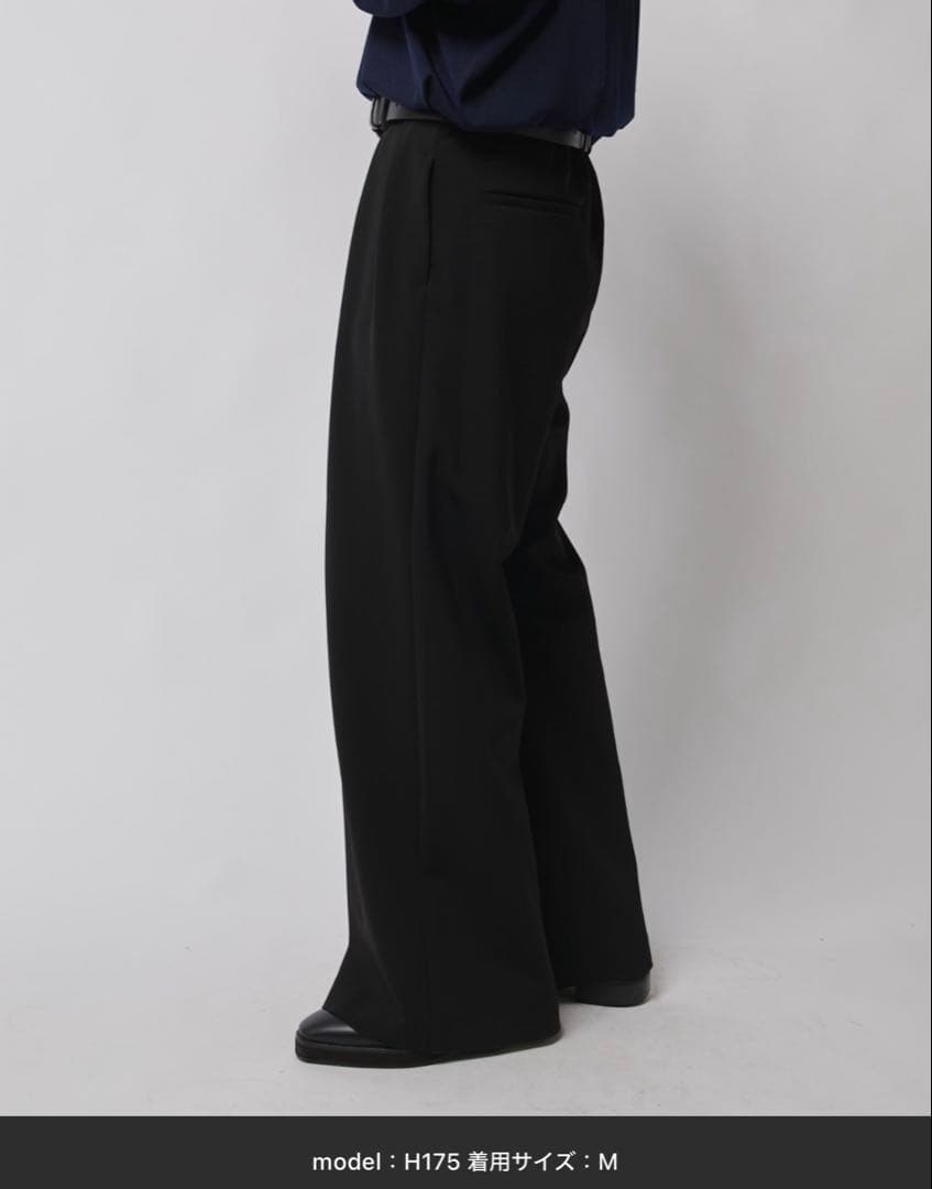 【タグ付き未使用】Lui's ダブルクロス2タックワイドスラックス　Mサイズ