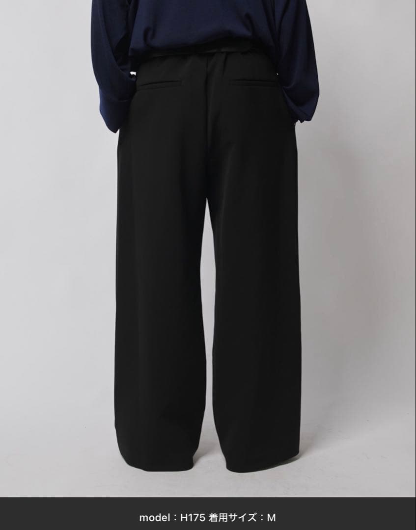 【タグ付き未使用】Lui's ダブルクロス2タックワイドスラックス　Mサイズ