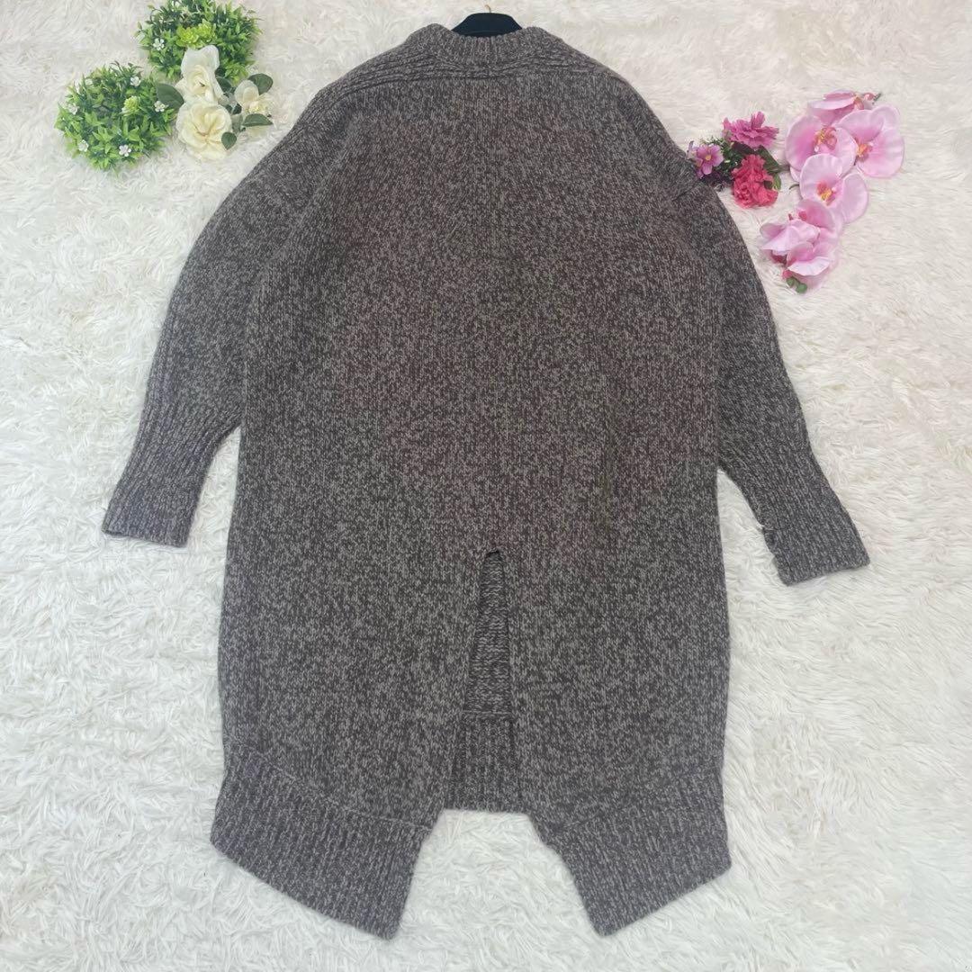 現行✨HYKE✨メランジ 厚手ロングニットワンピース オーバーサイズ