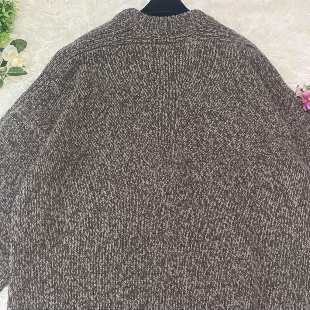 現行✨HYKE✨メランジ 厚手ロングニットワンピース オーバーサイズ