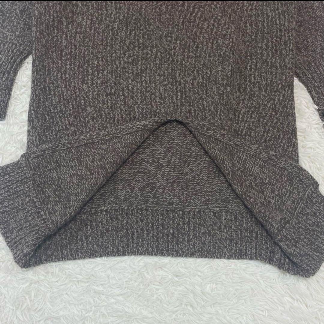 現行✨HYKE✨メランジ 厚手ロングニットワンピース オーバーサイズ