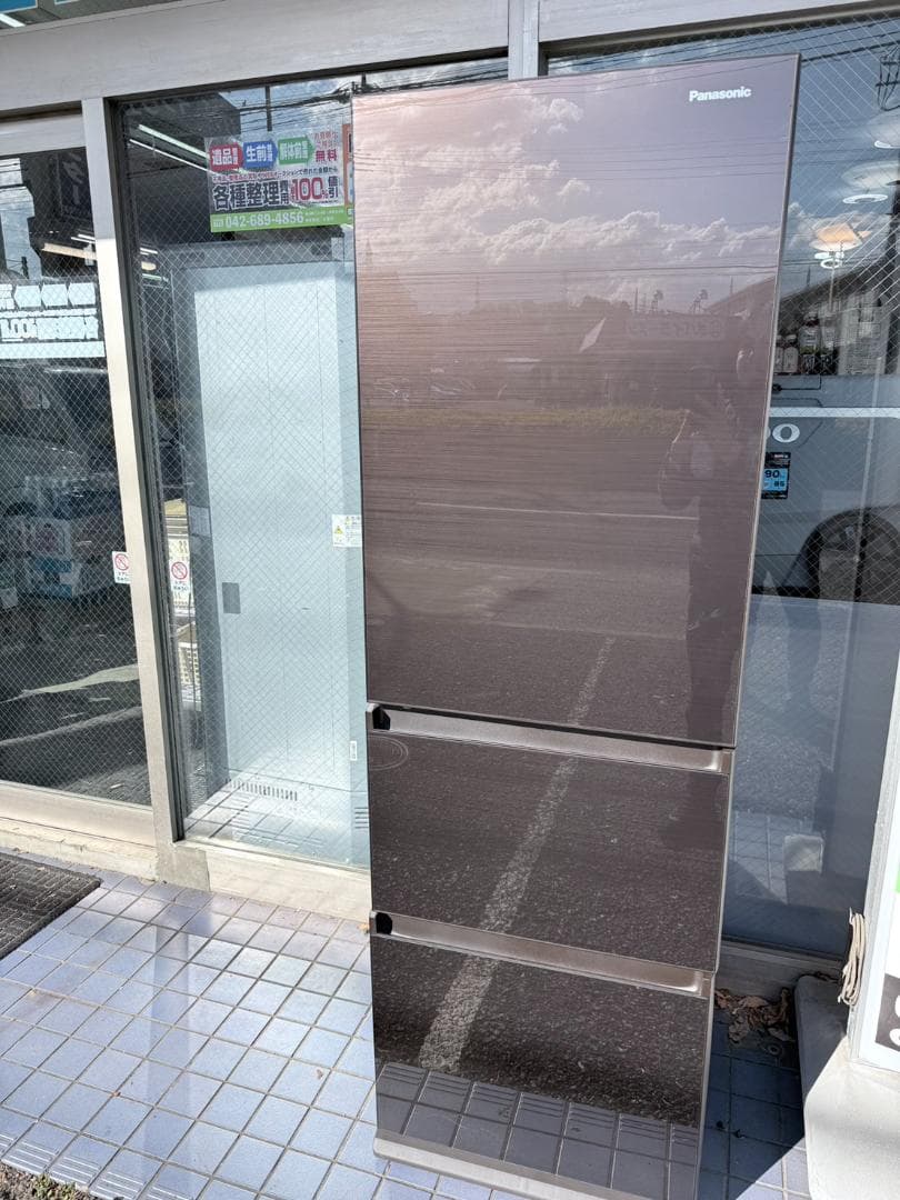22年製 Panasonic 3ドア冷蔵庫 左開きタイプ 高圧洗浄済み