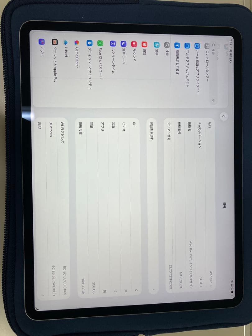 iPad Pro12.9インチ　第3世代　256G