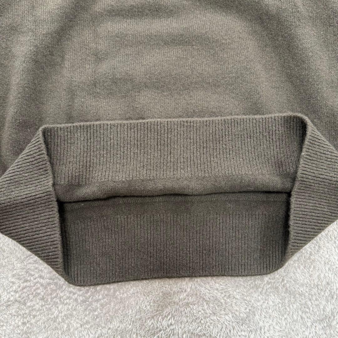 FRAMeWORK ウールカシミヤ フード パーカー ニット ダークグリーン