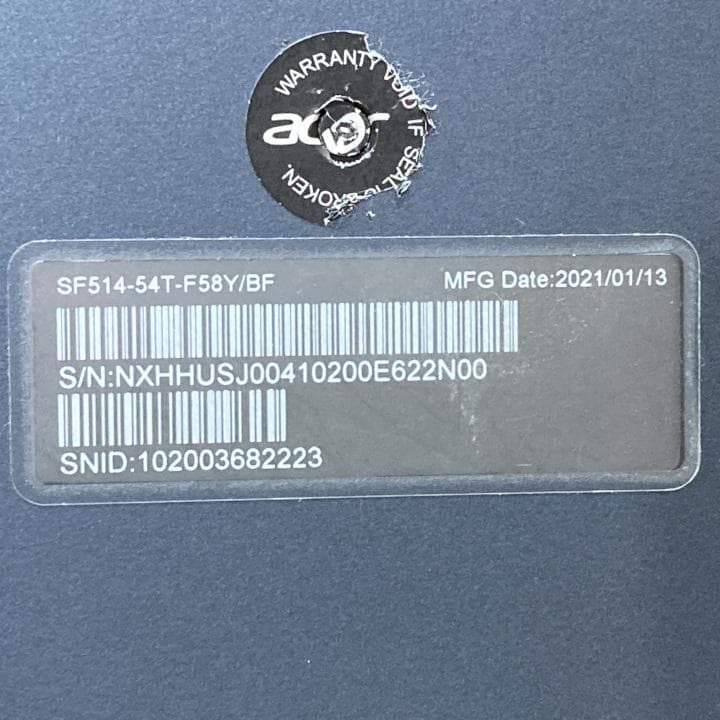 acer ノートPC Swift5【i5/10世代・ジャンク】