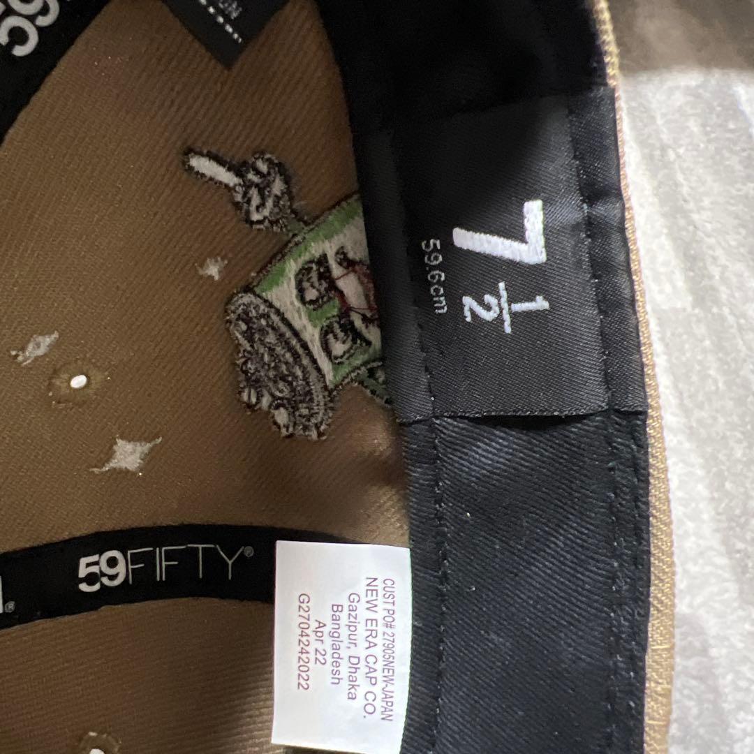 Supreme キャップ ベージュ