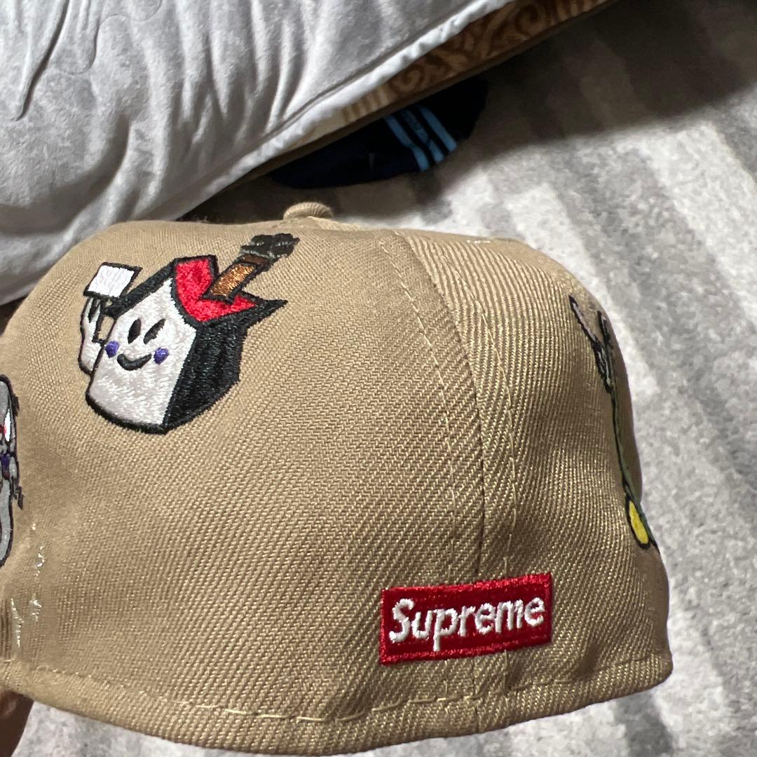 Supreme キャップ ベージュ