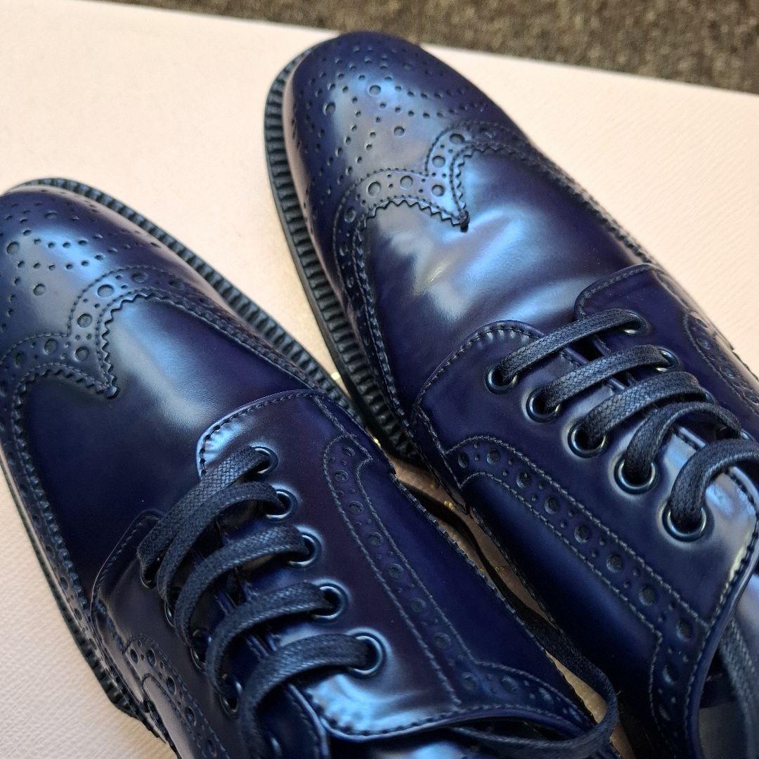 新品PRADA ネイビー オックスフォードシューズ