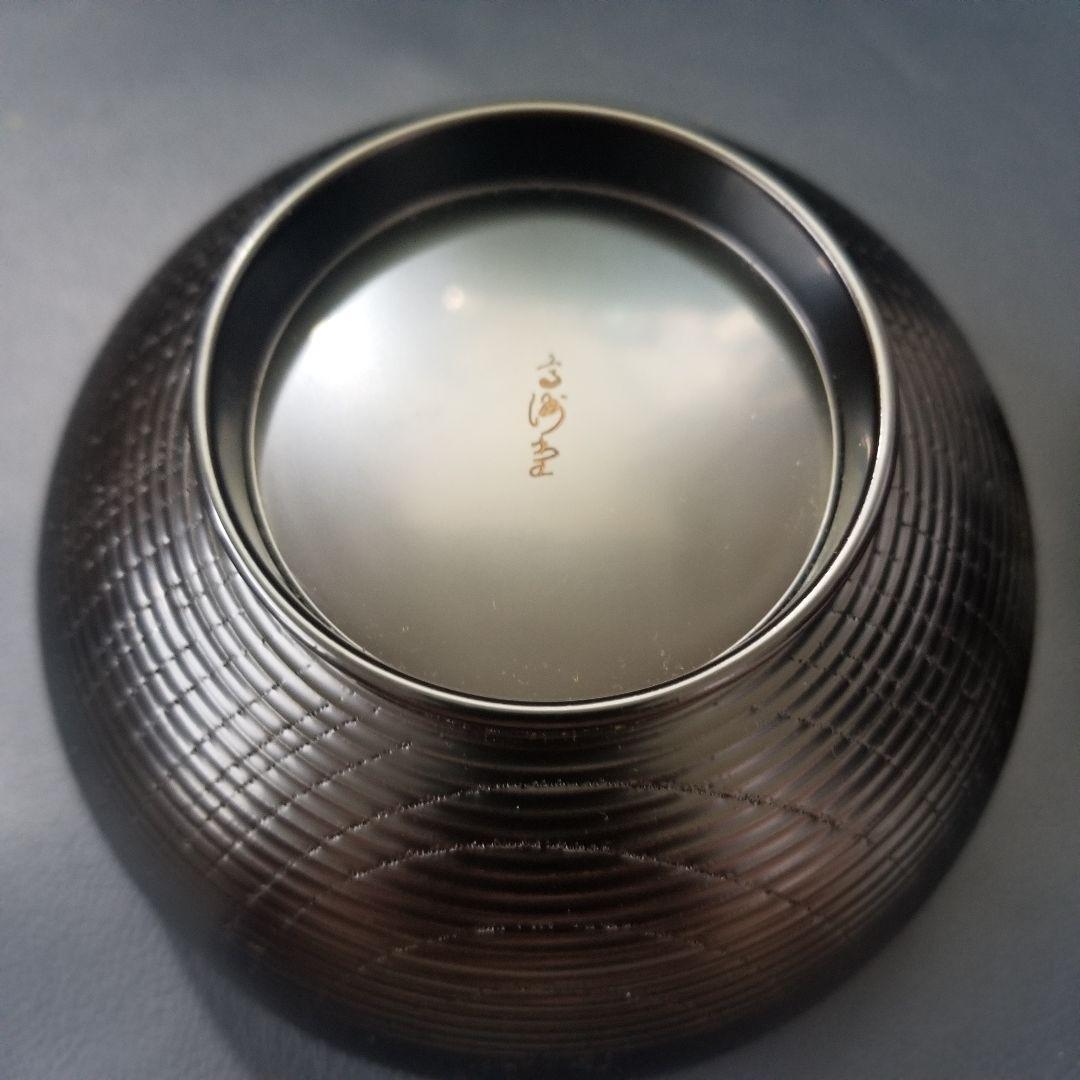 輪島塗 大向高洲堂 月に春秋 桜 楓 金蒔絵 漆器 吸物椀 5客 共箱