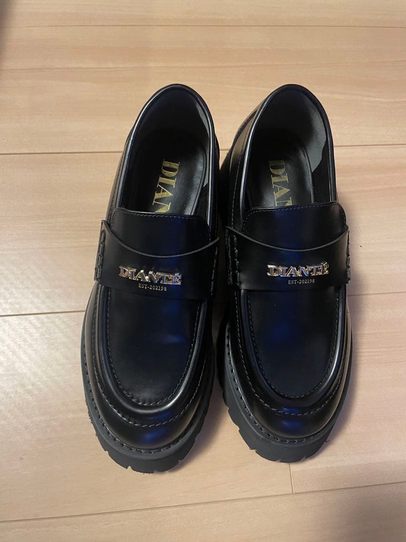 DIANNE ブラック 厚底ローファー