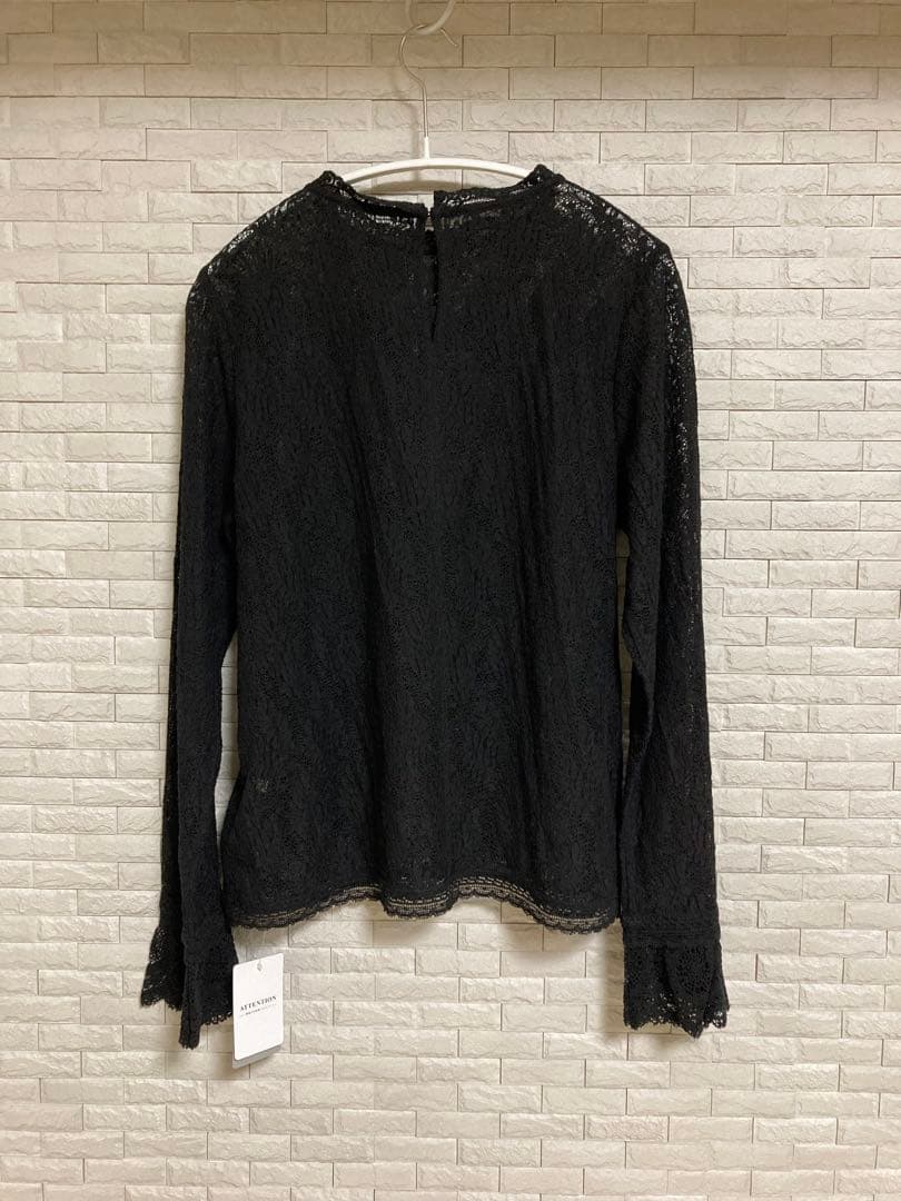 IENA 2025AW リーフレースブラウス　ブラック