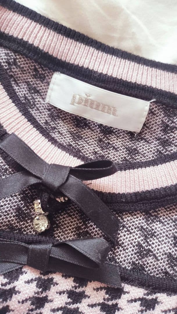 ♪お値下げ♪pium ビジューチョーカーニットワンピース