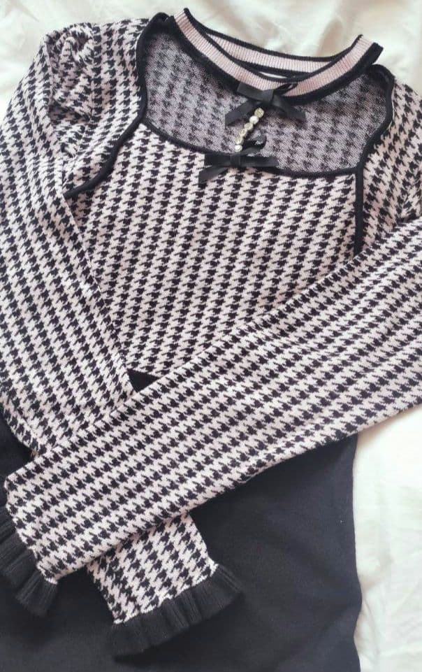 ♪お値下げ♪pium ビジューチョーカーニットワンピース