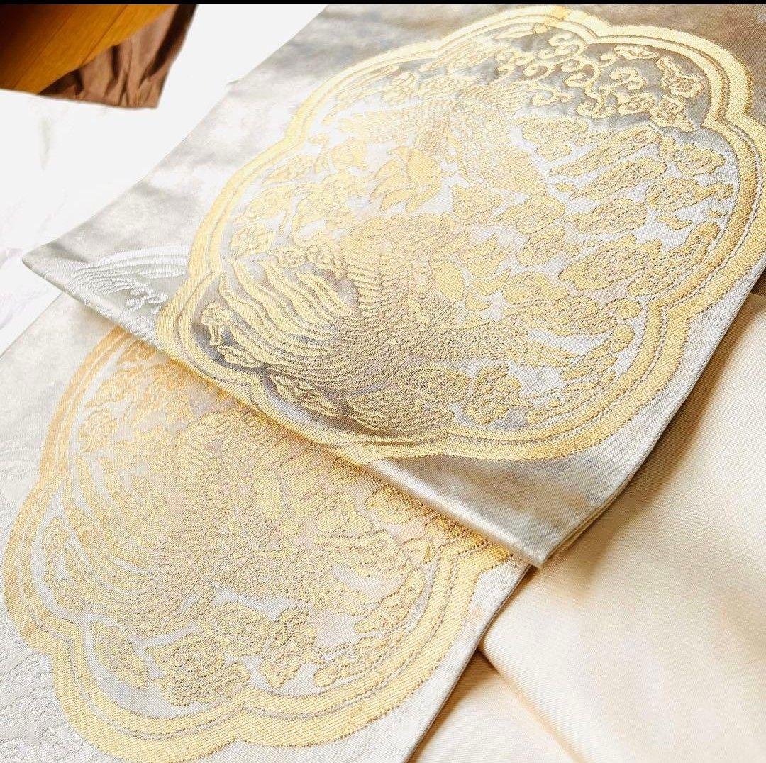 留袖用　袋帯　正絹　金糸　銀糸　フォーマル　お祝い　美品　　刺繍　訪問着