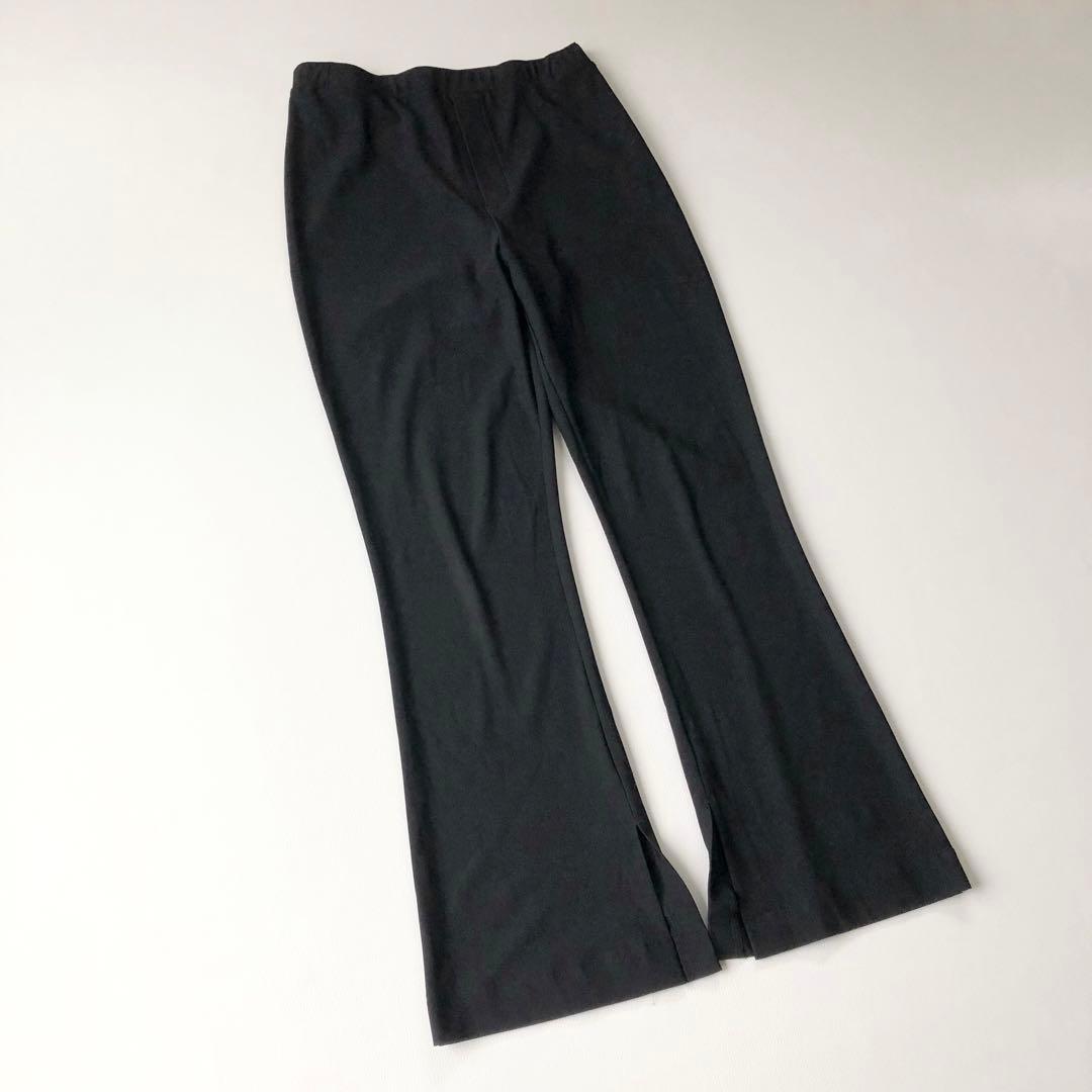 2526y美品カレンソロジー　24年ハイテンションフレアパンツ スリット M 黒