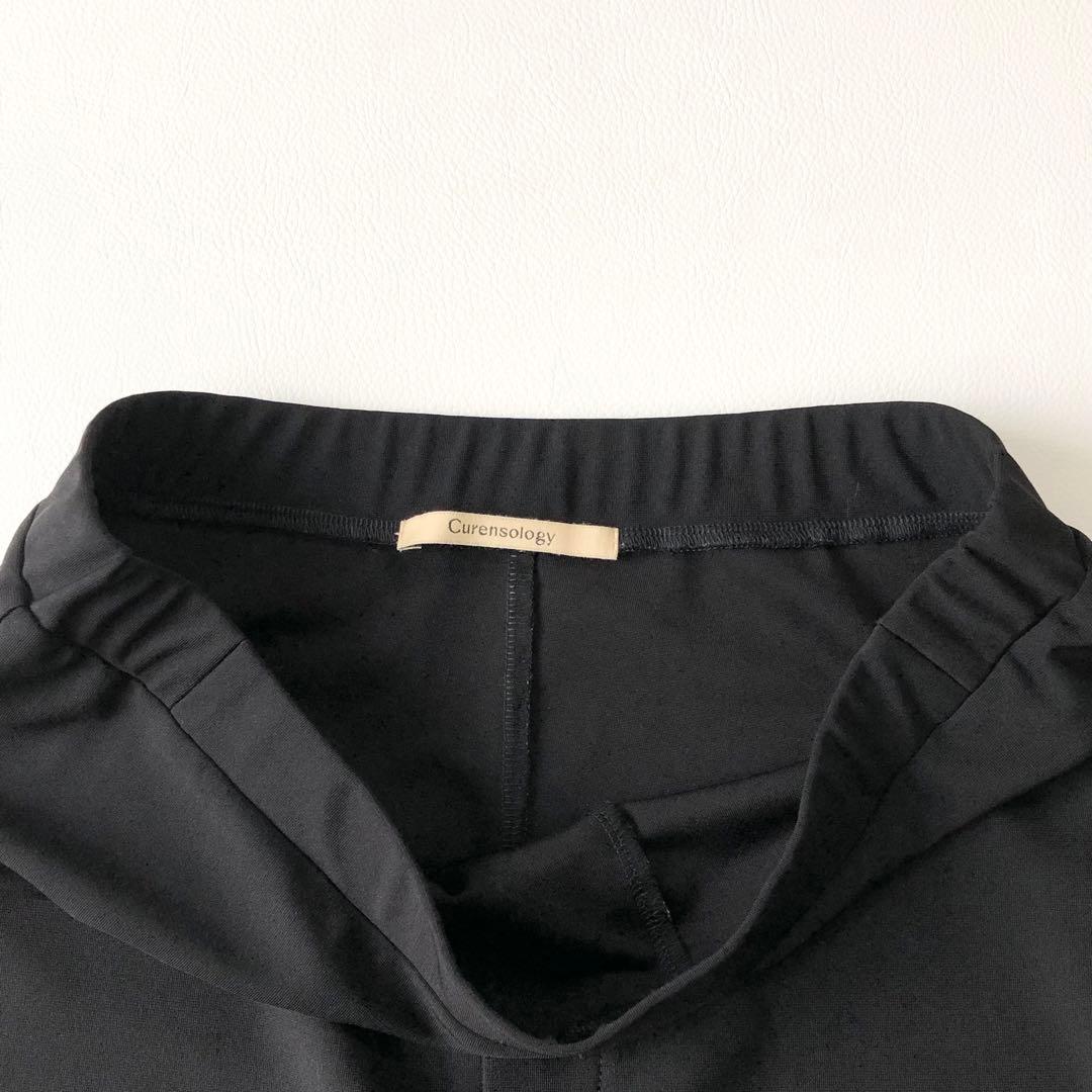 2526y美品カレンソロジー　24年ハイテンションフレアパンツ スリット M 黒