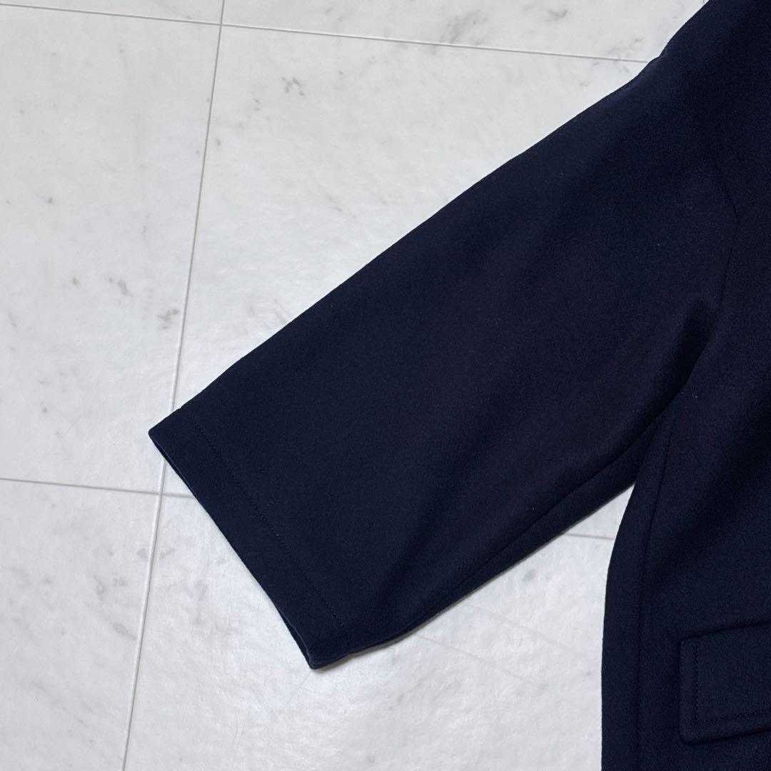 極美品 フレームワーク 23AW ロングPコート ダブルフェイス ゆったり 紺