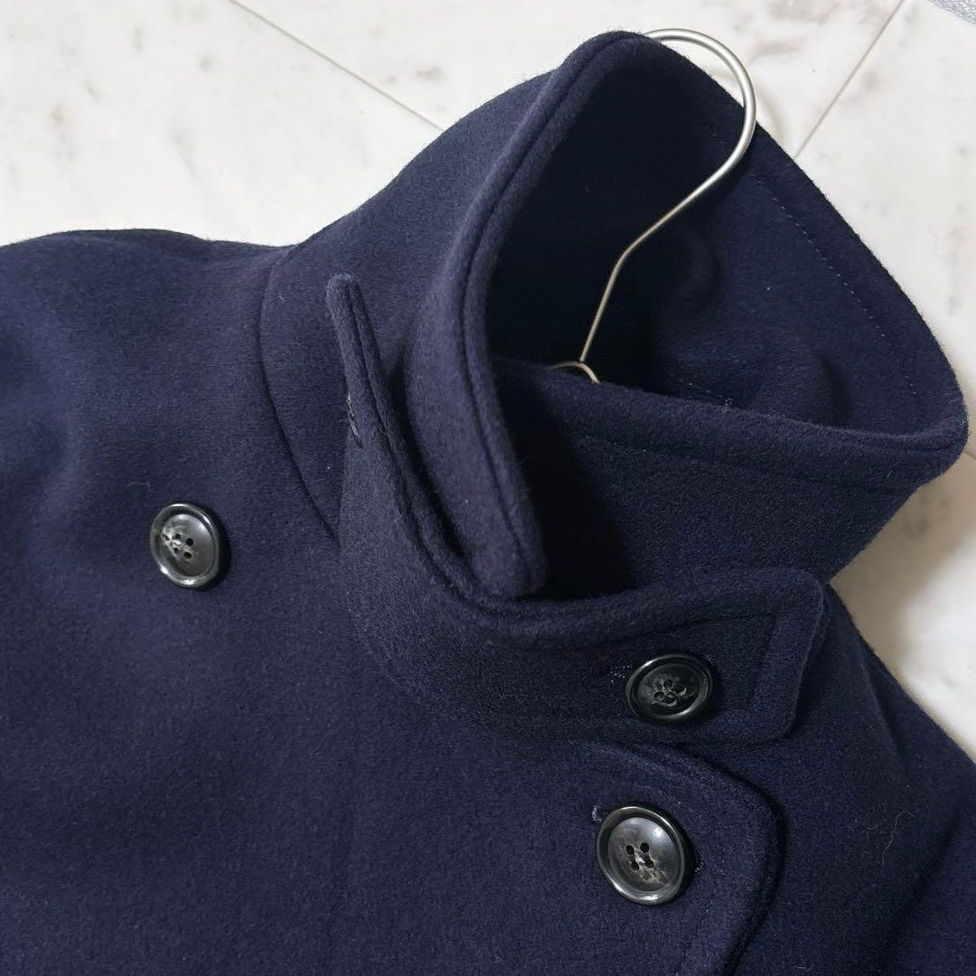 極美品 フレームワーク 23AW ロングPコート ダブルフェイス ゆったり 紺