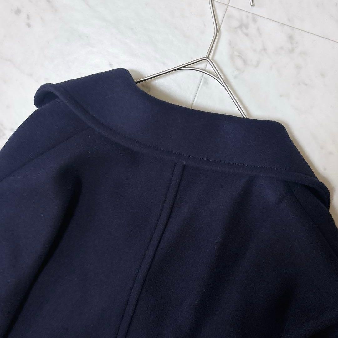 極美品 フレームワーク 23AW ロングPコート ダブルフェイス ゆったり 紺