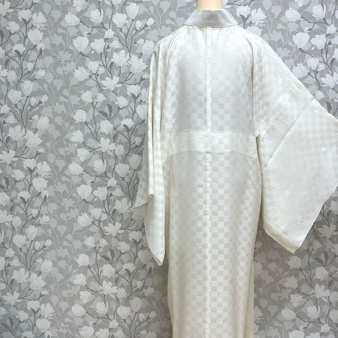 正絹 紋紗 長襦袢 市松【鈴乃屋】夏長襦袢