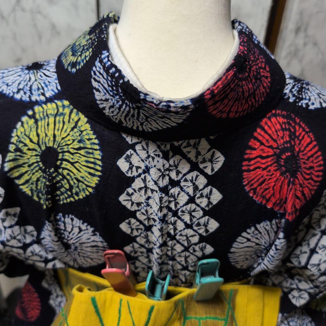 IaIachan様ご購入品高級有松絞り浴衣　花火柄 背当て、居敷き当て付き