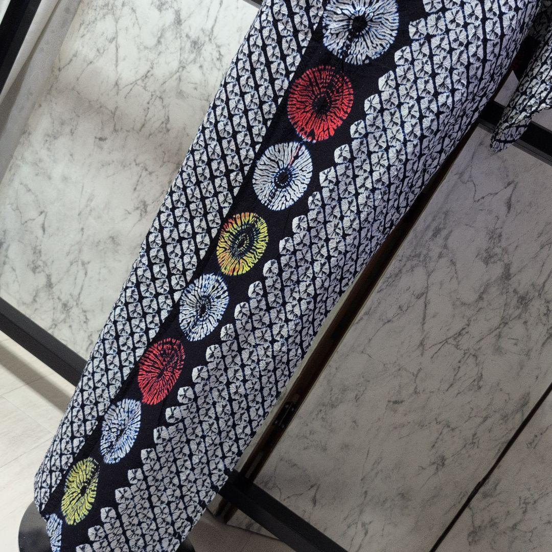 IaIachan様ご購入品高級有松絞り浴衣　花火柄 背当て、居敷き当て付き