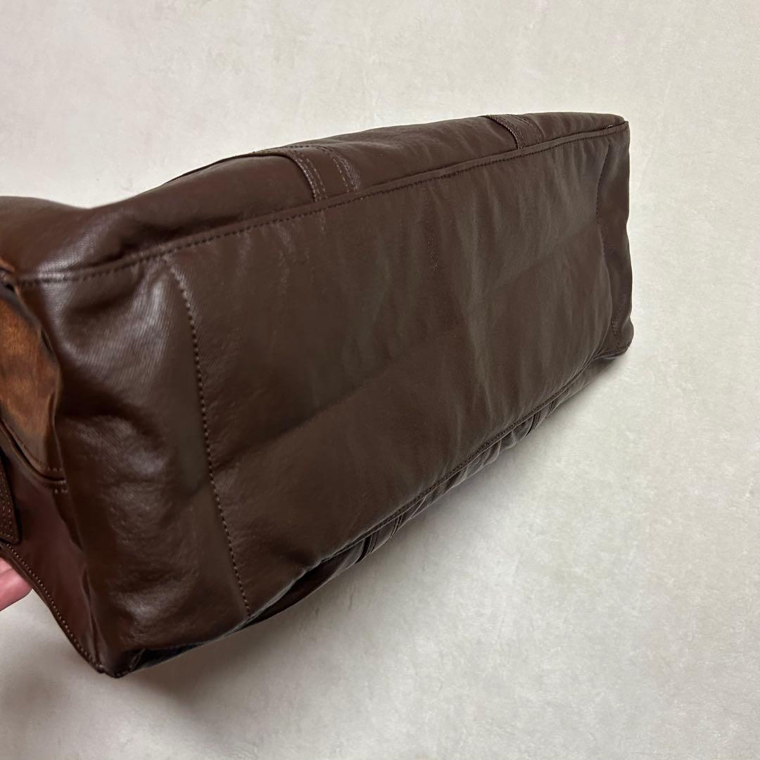 【廃盤美品】PORTER ボストンバッグ ブラウンレザー 吉田鞄