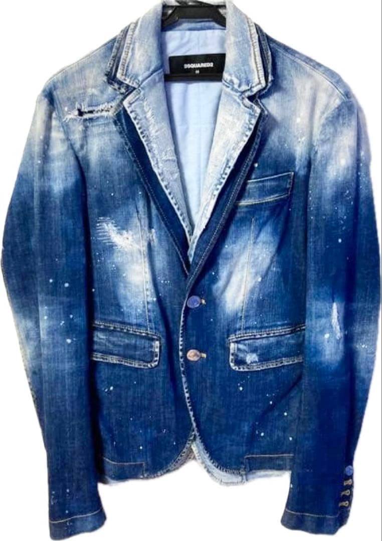 定価24万 20AW傑作・新品 高級シルエット 極上デニムジャケット サイズ48