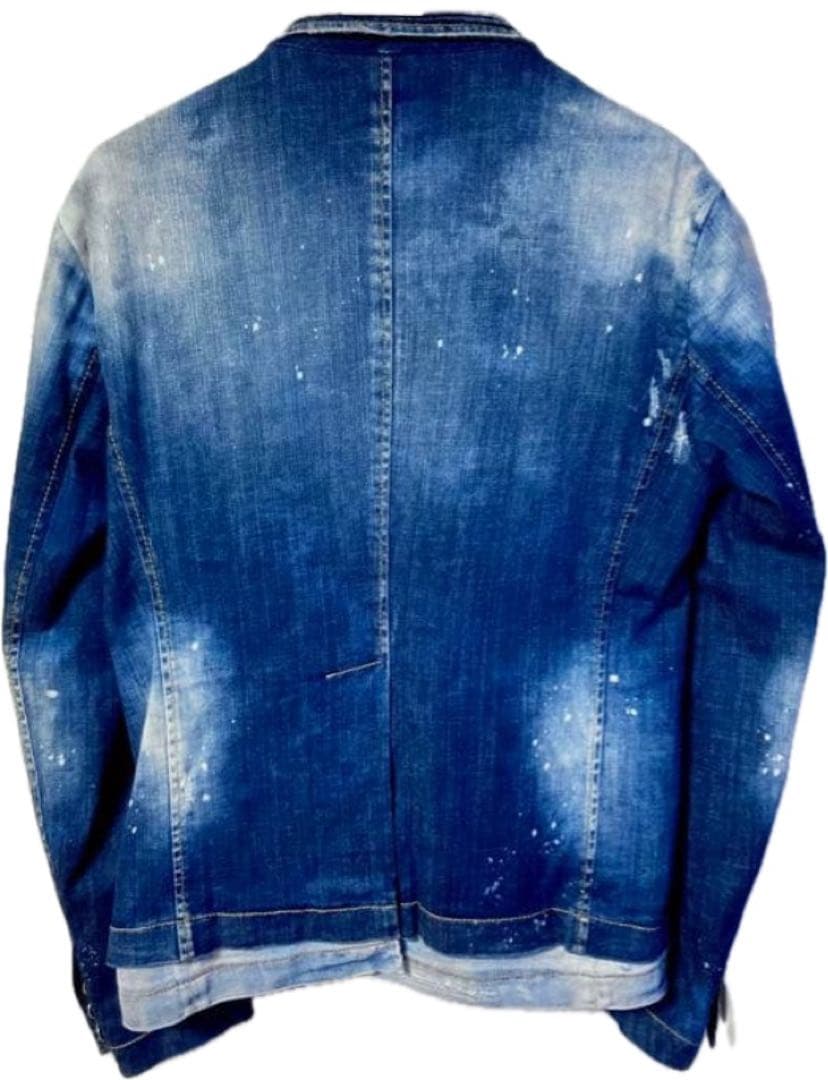 定価24万 20AW傑作・新品 高級シルエット 極上デニムジャケット サイズ48