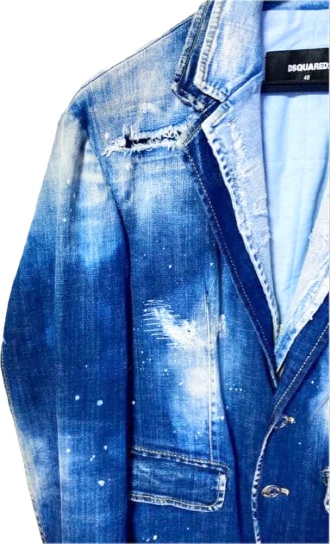 定価24万 20AW傑作・新品 高級シルエット 極上デニムジャケット サイズ48