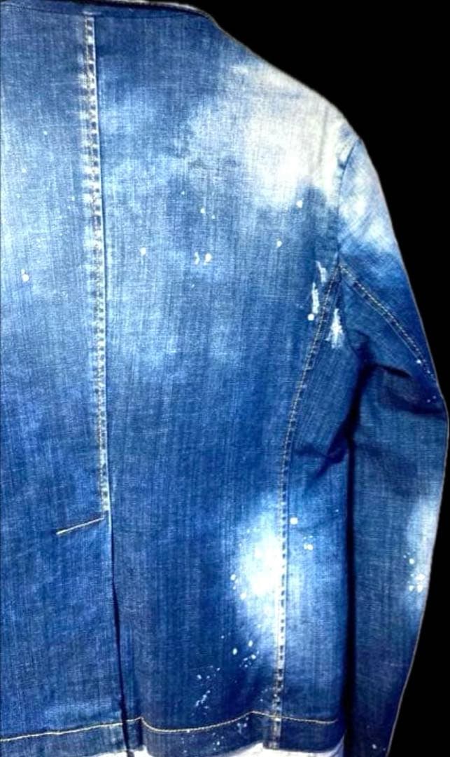 定価24万 20AW傑作・新品 高級シルエット 極上デニムジャケット サイズ48