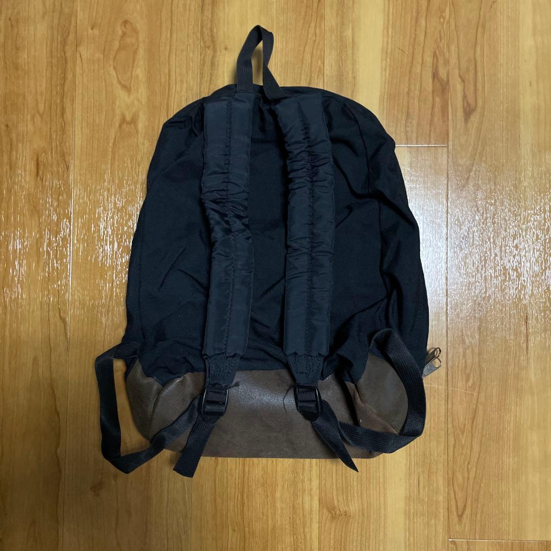jansport 90sUSA製　リュック　ボトムレザー　ブラック