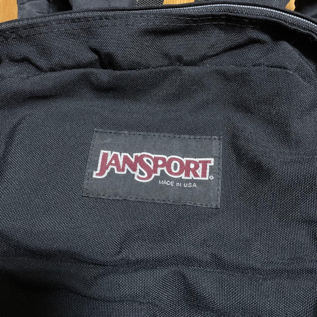 jansport 90sUSA製　リュック　ボトムレザー　ブラック